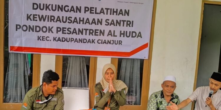 BNI berbagi beri pelatihan wirausaha para santri. (Foto: Penamas.id)