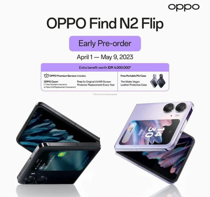 Oppo Buka Early Pre Order Find N2 Flip Secara Online Siapkan Bonus Bagi Konsumen Hingga Rp4 9464