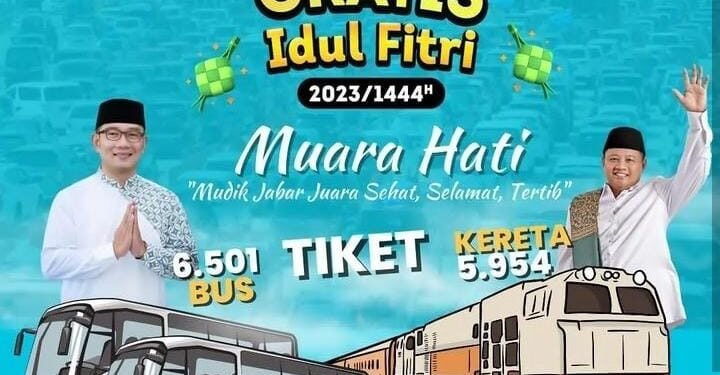 Mudik Gratis Idul Fitri 1444 H Dishub Jabar Via Bus dan Kereta Api, Pendaftaran hingga 10 April 2023