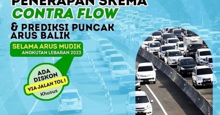 Penerapan Skema Contra Flow Arus Balik Angkutan Lebaran 2023