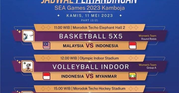 Jadwal Pertandingan Tim Indonesia di SEA Games 2023 Hari Ini, Kamis 11 Mei 2023