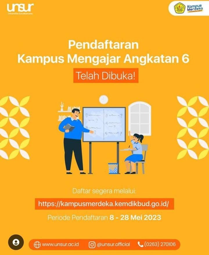 Pendaftaran Kampus Mengajar 2023 Angkatan 6 Dibuka Ini Syarat