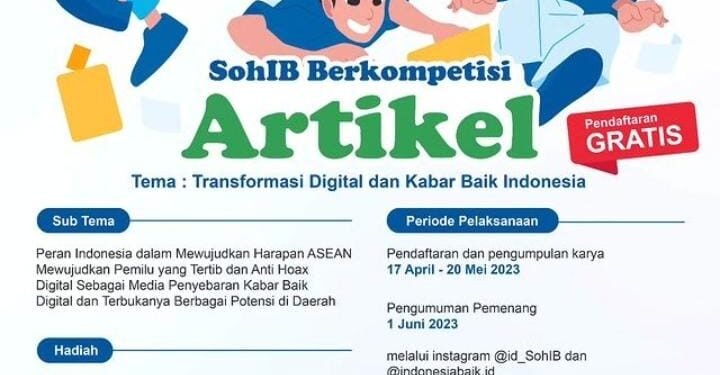 Lomba Artikel Sohib 2023 Dibuka untuk Semua Usia, Begini Cara Daftarnya