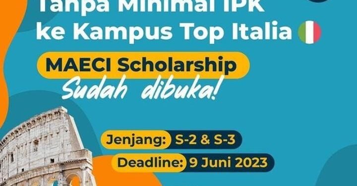 Beasiswa Fully Funded Kampus Top di Italia Dibuka hingga 9 Juni 2023, Ini Persyaratannya