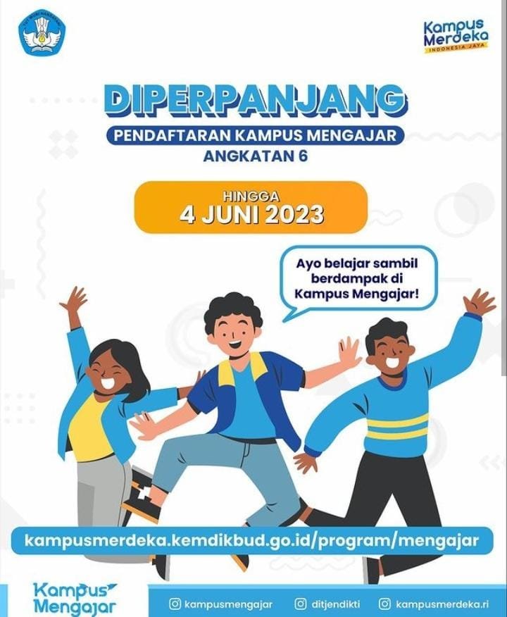 Pendaftaran Kampus Mengajar 2023 Angkatan 6 Diperpanjang Hingga 4 Juni ...