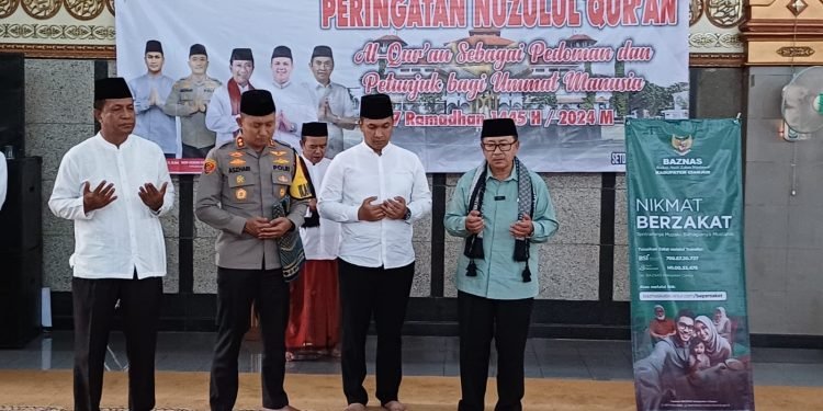 Forkopimda Cianjur hadiri peringatan Nuzulul Quran di Masjid Agung Cianjur.