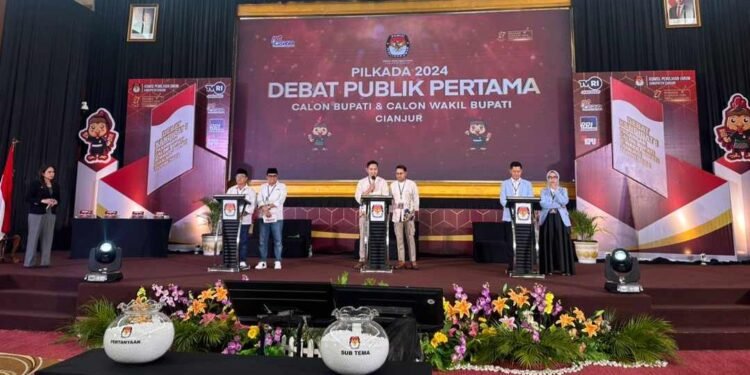 Debat Pertama Cabup & Cawabup Cianjur Antusiasme Tertahan oleh Gangguan Teknologi (Gambar Istimewa)